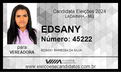 Candidato EDSANY 2024 - LADAINHA - Eleições