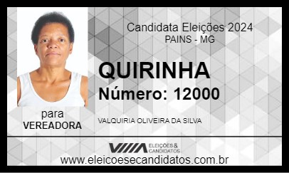 Candidato QUIRINHA 2024 - PAINS - Eleições