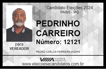 Candidato PEDRINHO CARREIRO 2024 - PAINS - Eleições