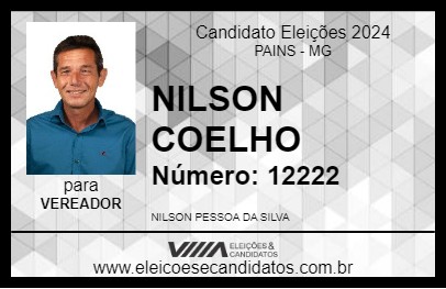 Candidato NILSON COELHO 2024 - PAINS - Eleições