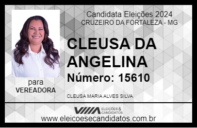 Candidato CLEUSA DA ANGELINA 2024 - CRUZEIRO DA FORTALEZA - Eleições