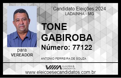 Candidato TONE GABIROBA 2024 - LADAINHA - Eleições