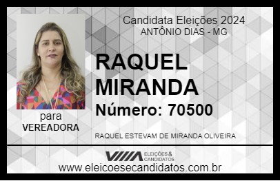 Candidato RAQUEL MIRANDA 2024 - ANTÔNIO DIAS - Eleições