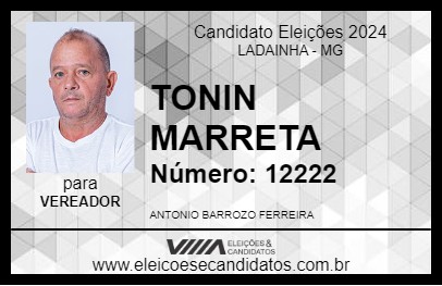 Candidato TONIN MARRETA 2024 - LADAINHA - Eleições