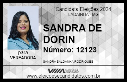 Candidato SANDRA DE DORIN  2024 - LADAINHA - Eleições