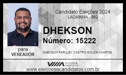 Candidato DHEKSON 2024 - LADAINHA - Eleições