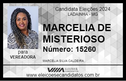 Candidato MARCELIA DE MISTERIOSO  2024 - LADAINHA - Eleições