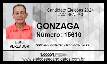 Candidato GONZAGA 2024 - LADAINHA - Eleições