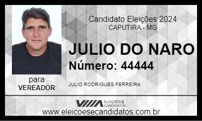 Candidato JULIO DO NARO 2024 - CAPUTIRA - Eleições