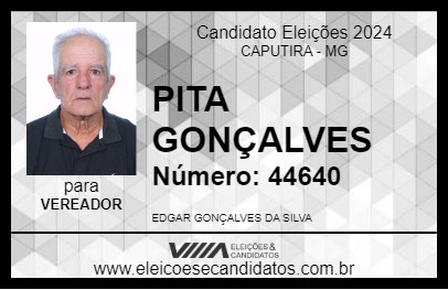 Candidato PITA GONÇALVES 2024 - CAPUTIRA - Eleições