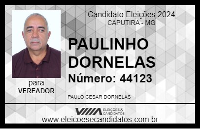 Candidato PAULINHO DORNELAS 2024 - CAPUTIRA - Eleições