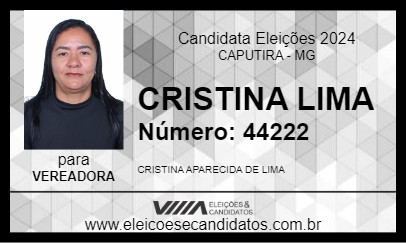 Candidato CRISTINA LIMA 2024 - CAPUTIRA - Eleições