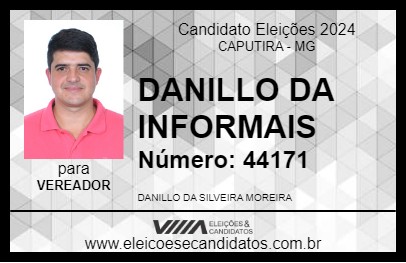 Candidato DANILLO DA INFORMAIS 2024 - CAPUTIRA - Eleições