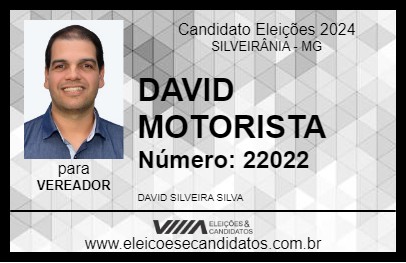 Candidato DAVID MOTORISTA 2024 - SILVEIRÂNIA - Eleições