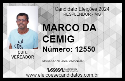 Candidato MARCO AMANCIO 2024 - RESPLENDOR - Eleições