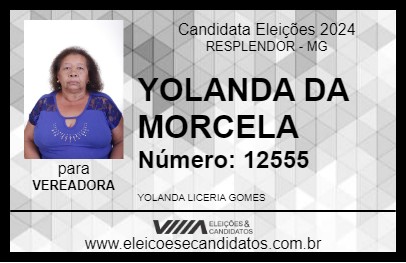 Candidato YOLANDA DA MORCELA 2024 - RESPLENDOR - Eleições