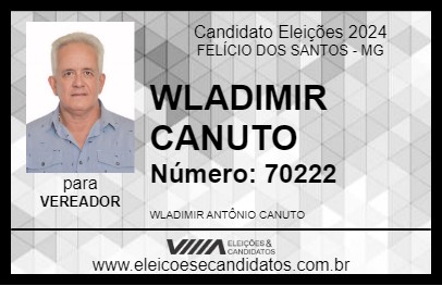 Candidato WLADIMIR CANUTO 2024 - FELÍCIO DOS SANTOS - Eleições