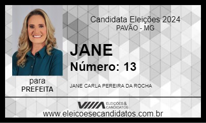 Candidato JANE 2024 - PAVÃO - Eleições