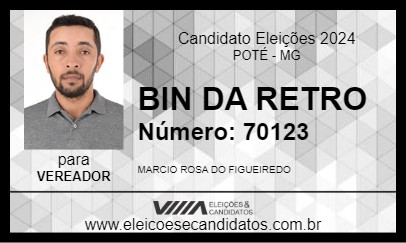 Candidato BIN DA RETRO 2024 - POTÉ - Eleições