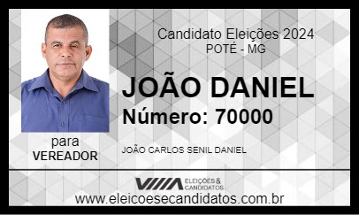 Candidato JOÃO DANIEL 2024 - POTÉ - Eleições