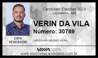 Candidato VERIN DA VILA 2024 - LADAINHA - Eleições