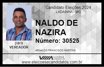 Candidato NALDO DE NAZIRA 2024 - LADAINHA - Eleições