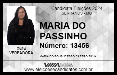 Candidato MARIA DO PASSINHO 2024 - SERRANOS - Eleições