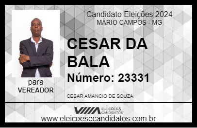 Candidato CESAR DA BALA 2024 - MÁRIO CAMPOS - Eleições