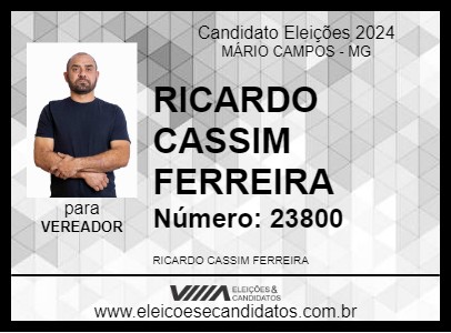 Candidato RICARDO BODE 2024 - MÁRIO CAMPOS - Eleições