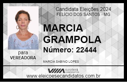 Candidato MARCIA GRAMPOLA 2024 - FELÍCIO DOS SANTOS - Eleições