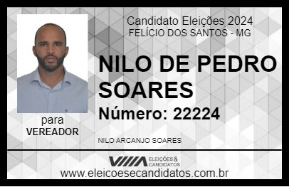 Candidato NILO DE PEDRO SOARES 2024 - FELÍCIO DOS SANTOS - Eleições