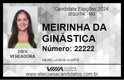 Candidato MEIRINHA DA GINÁSTICA 2024 - JEQUITAÍ - Eleições