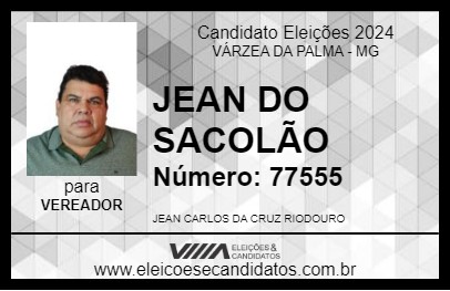 Candidato JEAN DO SACOLÃO 2024 - VÁRZEA DA PALMA - Eleições