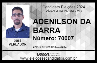 Candidato ADENILSON AMARAL 2024 - VÁRZEA DA PALMA - Eleições