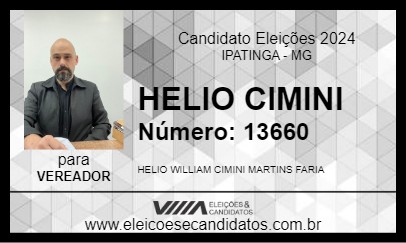 Candidato HELIO CIMINI 2024 - IPATINGA - Eleições