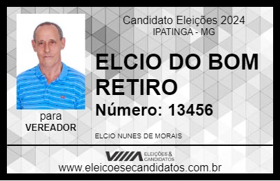 Candidato ELCIO DO BOM RETIRO 2024 - IPATINGA - Eleições