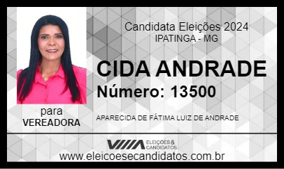 Candidato CIDA ANDRADE 2024 - IPATINGA - Eleições