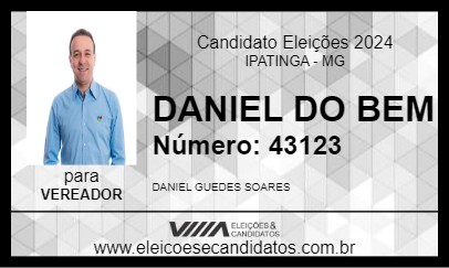 Candidato DANIEL DO BEM 2024 - IPATINGA - Eleições