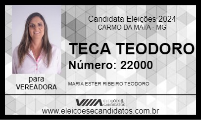 Candidato TECA TEODORO 2024 - CARMO DA MATA - Eleições