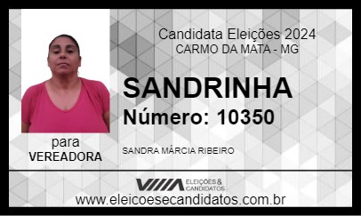 Candidato SANDRINHA 2024 - CARMO DA MATA - Eleições