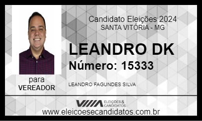 Candidato LEANDRO DK 2024 - SANTA VITÓRIA - Eleições