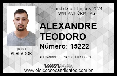 Candidato ALEXANDRE TEODORO 2024 - SANTA VITÓRIA - Eleições