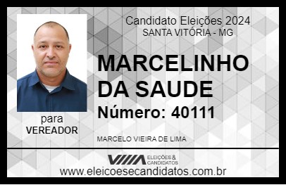 Candidato MARCELINHO DA SAUDE 2024 - SANTA VITÓRIA - Eleições