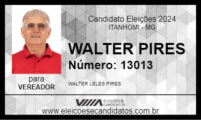 Candidato WALTER PIRES 2024 - ITANHOMI - Eleições