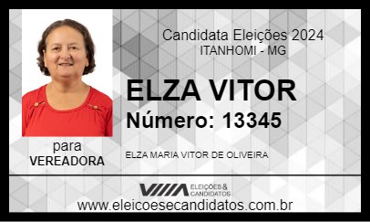 Candidato ELZA VITOR 2024 - ITANHOMI - Eleições