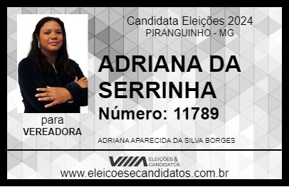 Candidato ADRIANA DA SERRINHA 2024 - PIRANGUINHO - Eleições