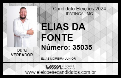 Candidato ELIAS DA FONTE 2024 - IPATINGA - Eleições