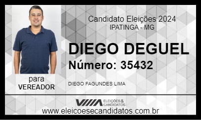 Candidato DIEGO DEGUEL 2024 - IPATINGA - Eleições