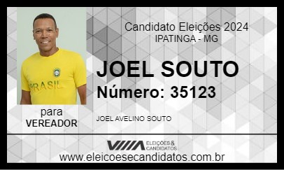 Candidato JOEL SOUTO 2024 - IPATINGA - Eleições