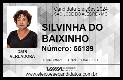 Candidato SILVINHA DO BAIXINHO 2024 - SÃO JOSÉ DO ALEGRE - Eleições